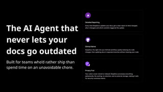 AI that updates docs when you ship code - DeepDocs | PPTX