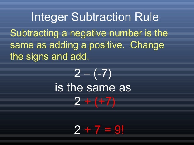 Add and subtract pos and neg numbers 4 parts