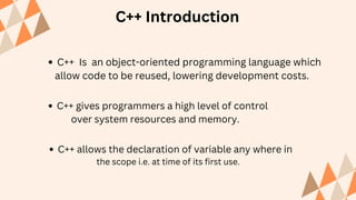 Introduction Advance C/C++ Programming | PPT