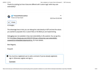 Add a validation to a Custom Field via Developer | PDF