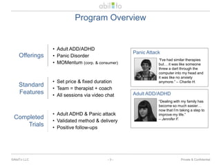 Program OverviewOfferingsAdult ADD/ADHD