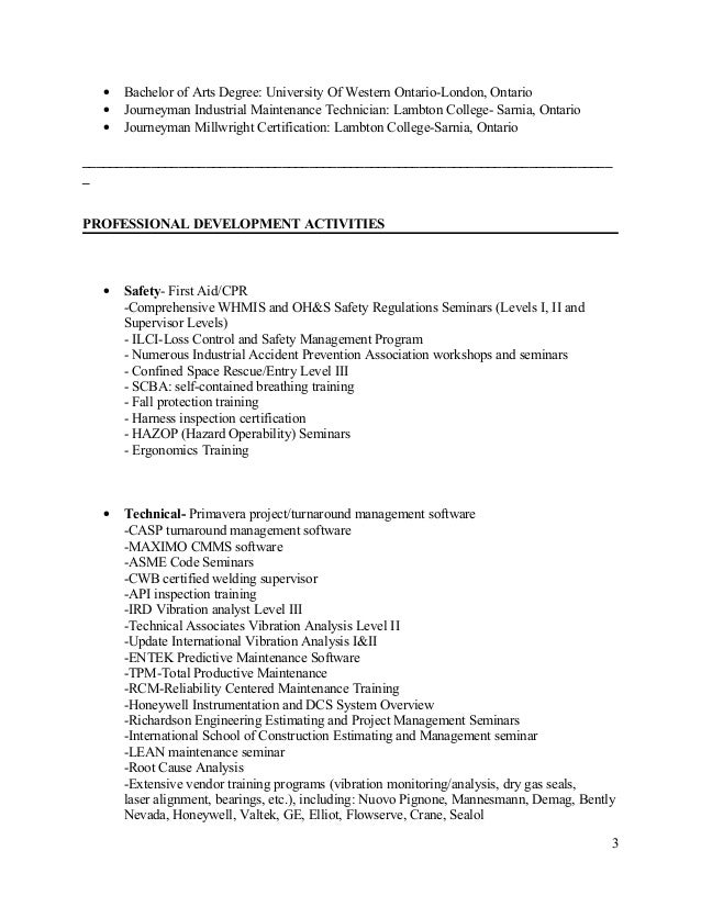 dave resume millwright resume examples