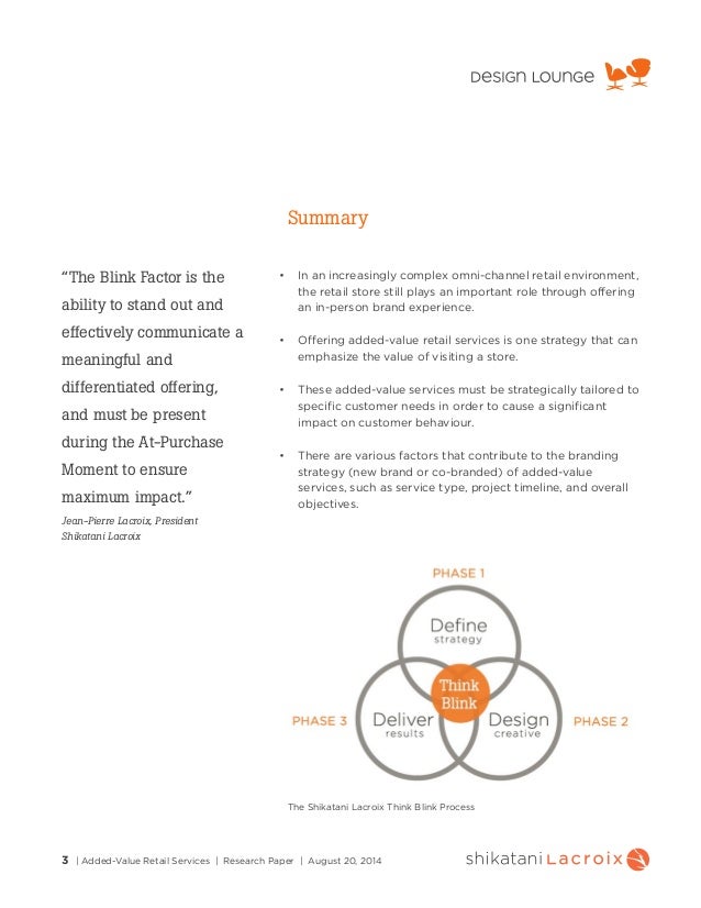 Research paper on value added services