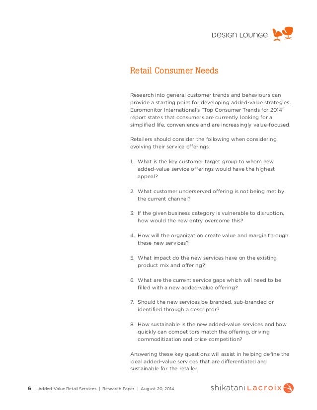 Research paper on value added services