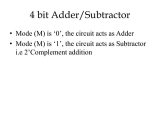 Adder & Subtractor.pptx | Computing | Technology & Computing