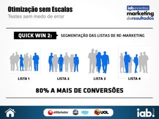 Otimização sem Escalas
Testes sem medo de errar

 