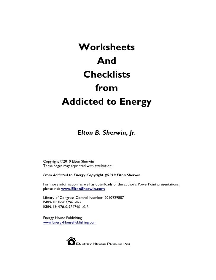 addicted to energy worksheets