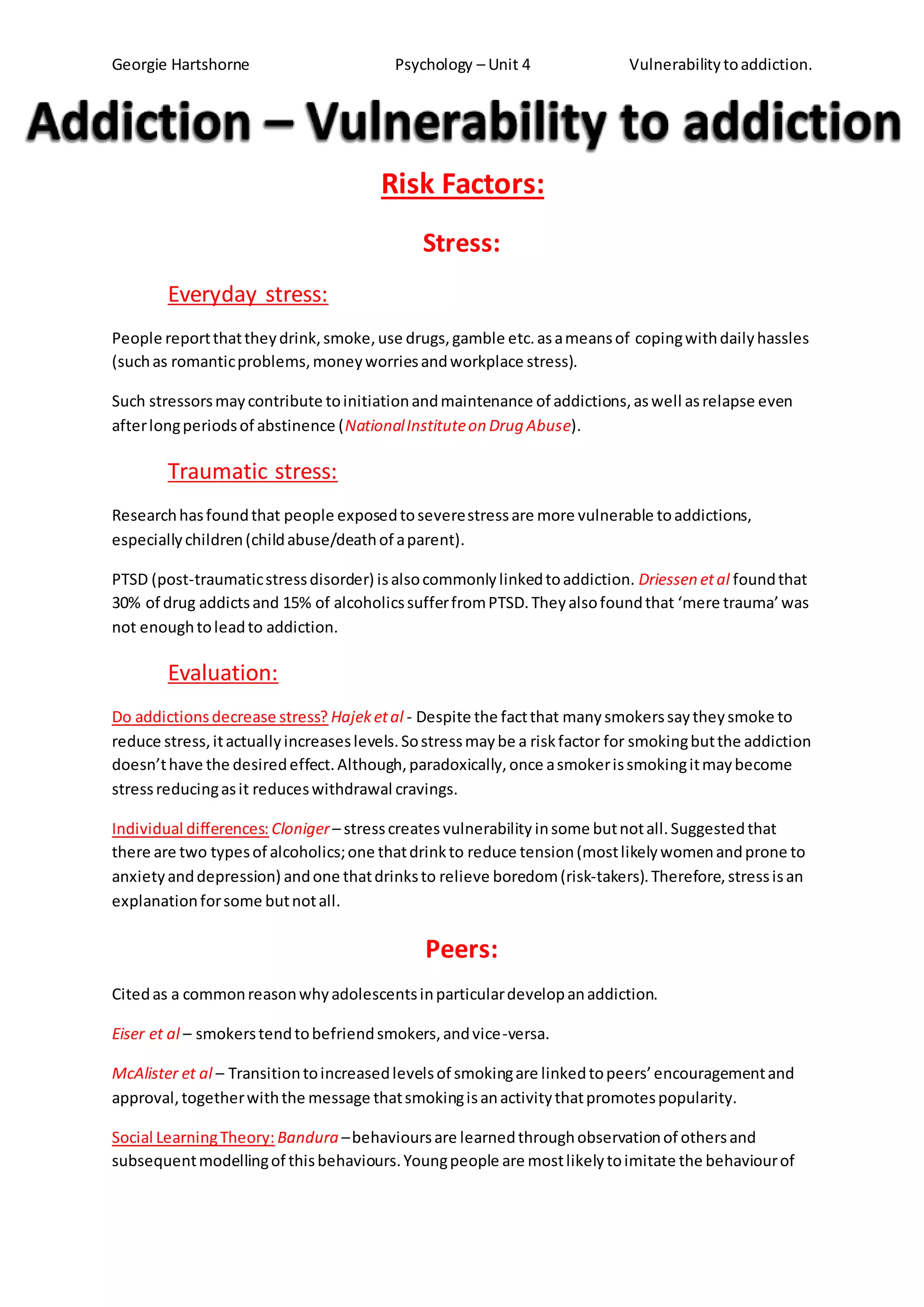 Addiction – vulnerability to addiction | DOCX