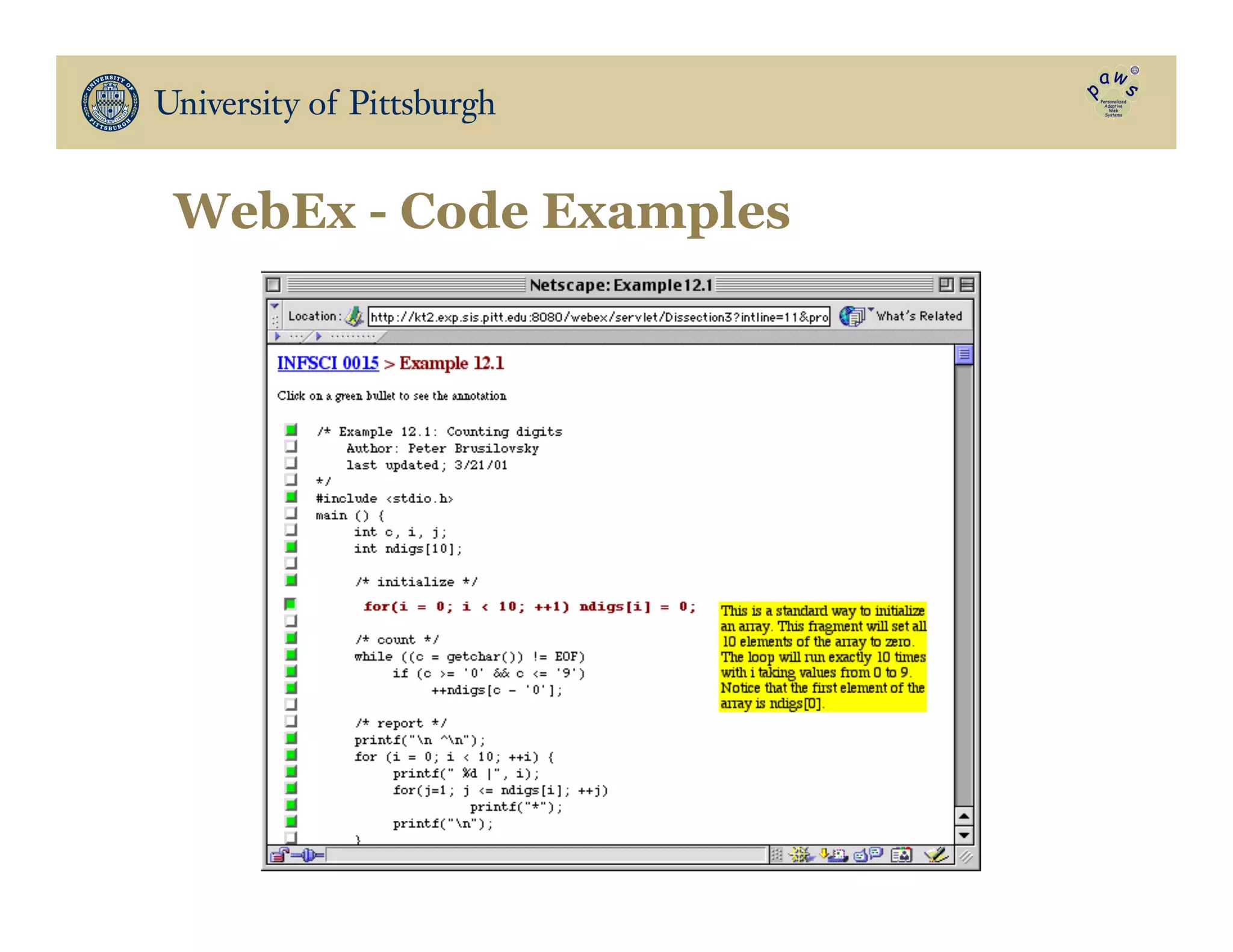 WebEx - Code Examples
 