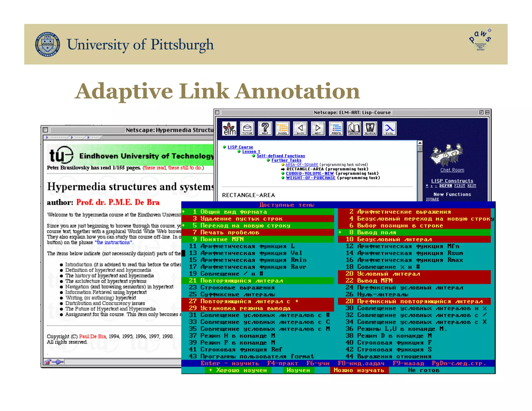 Adaptive Link Annotation
 