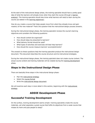 Addie instructional design model | DOC