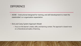 Addie model v dick and cary | PPT