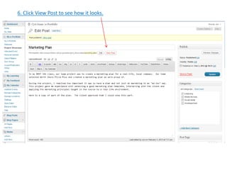 6. Click View Post to see how it looks.
 