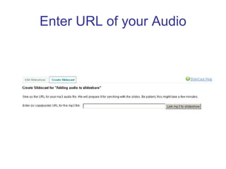 Enter URL of your Audio