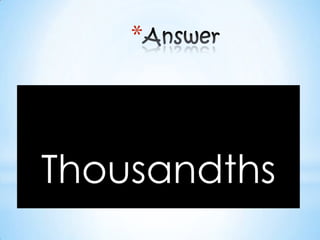 AnswerTenths
