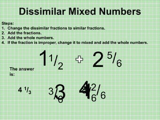 Adding and subtracting fractions | PPT