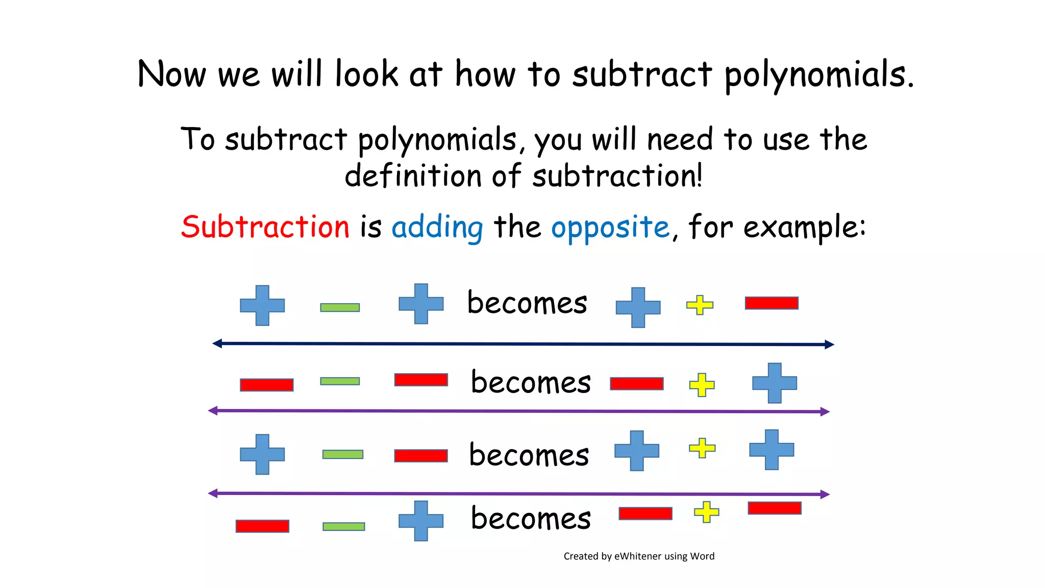 Adding and subtracting polynomials | PPTX | Science