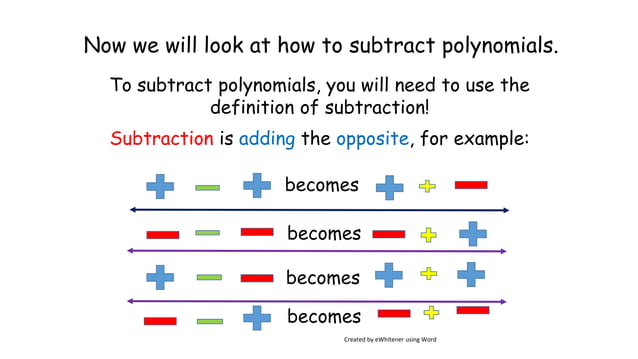 Adding and subtracting polynomials | PPTX | Science