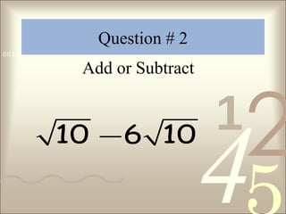 Adding and subtracting radicals ppt white board practice | PPT