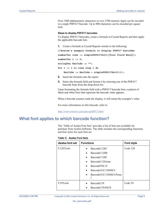 Adding barcode to report (cr) | PDF