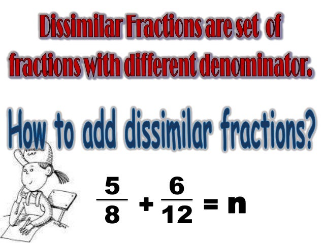 Adding Dissimilar Fractions With Regrouping