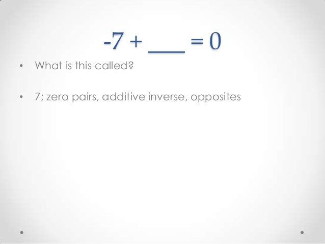 What is a zero pair?