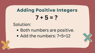 Inter Addition Adding Intergers grade 1 quarter 1 eleme | PDF