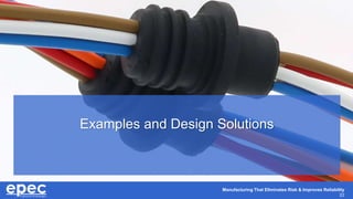 Manufacturing That Eliminates Risk & Improves Reliability
22
Examples and Design Solutions
 