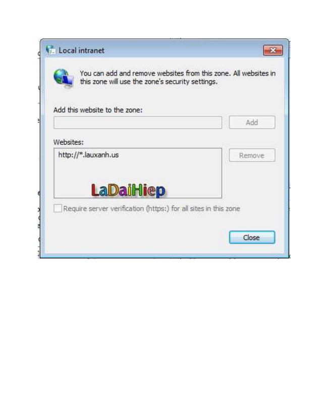 GPO Adding Local Trusted Sites to Explorer Using