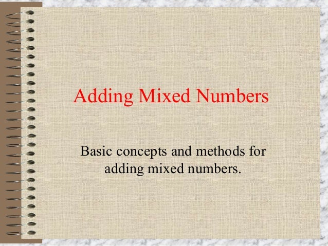 Adding Mixed Numbers