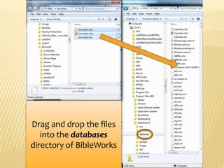 Adding modules to BibleWorks | PPTX