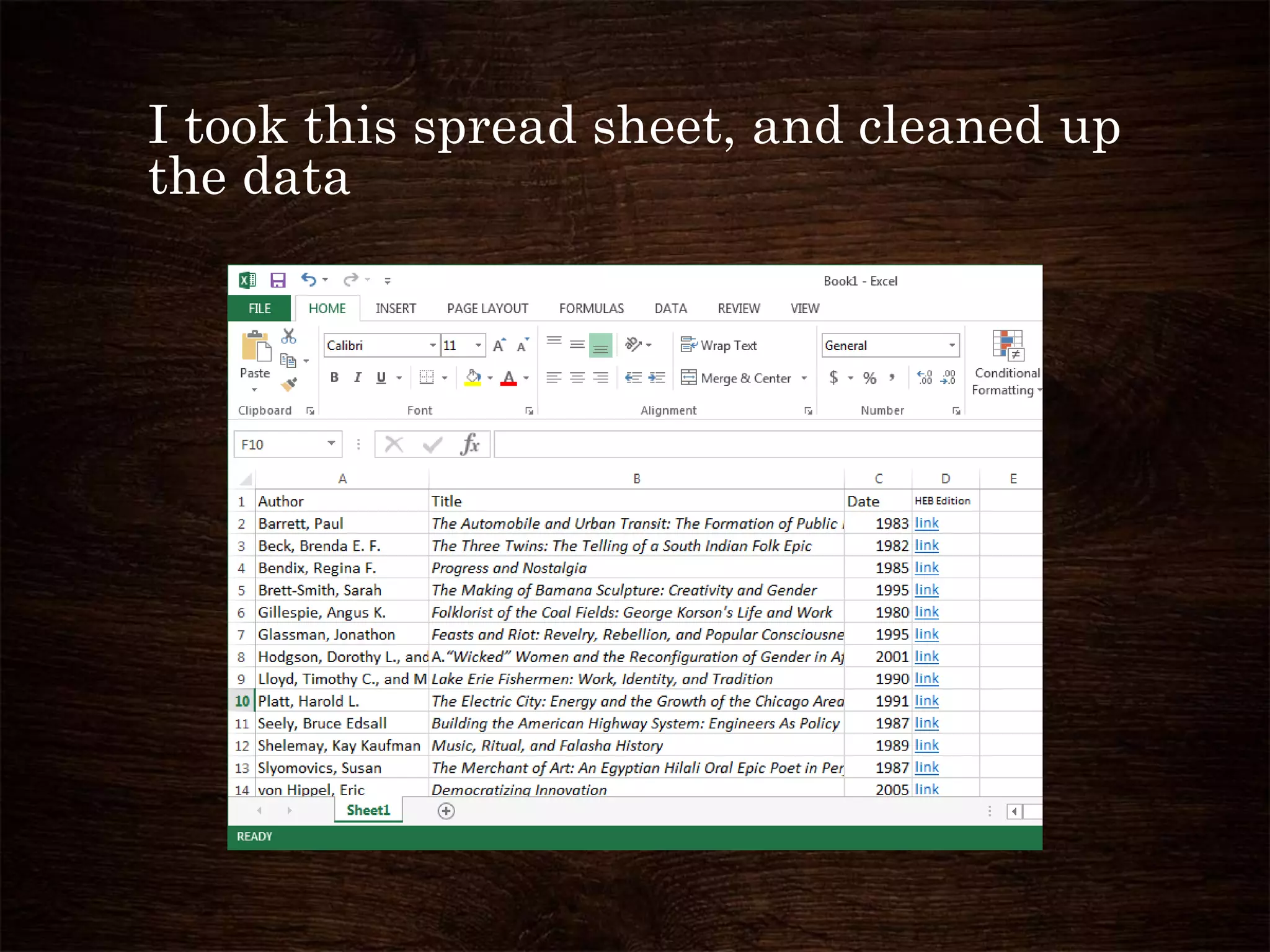 I took this spread sheet, and cleaned up
the data
 