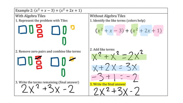 Adding polynomials examples | PPT