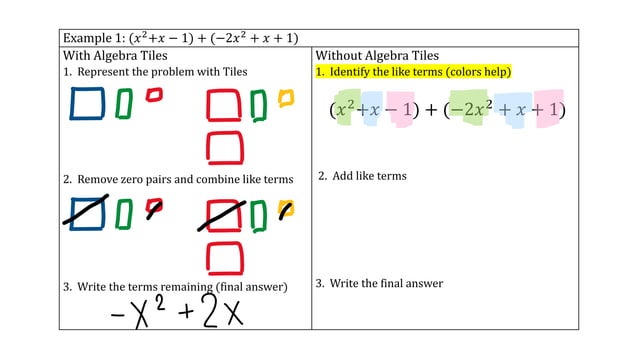 Adding polynomials examples | PPT