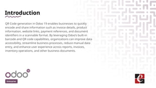 How to Add and Use QR Codes on Invoices in Odoo 19 Enterprise | PPTX