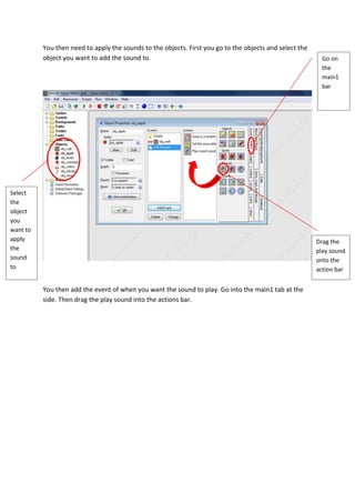 Adding sound in game maker | DOCX
