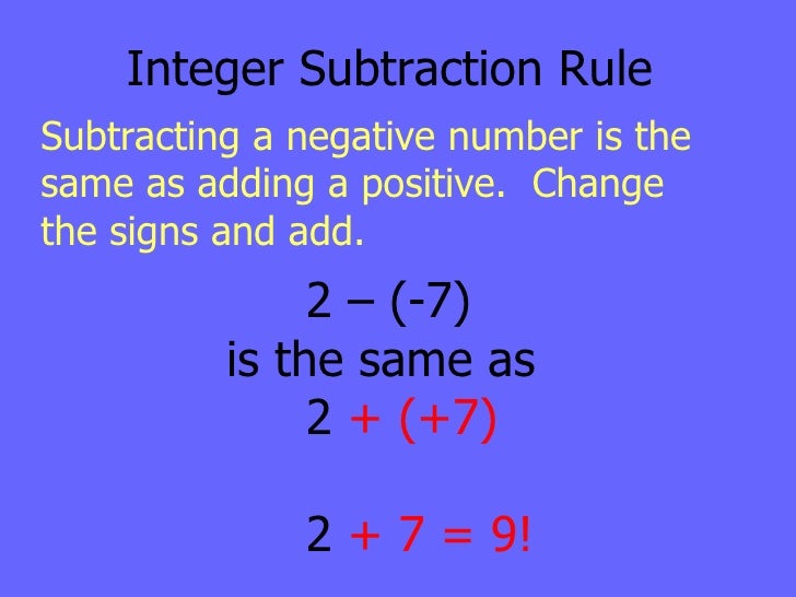 Adding Subtracting Integers