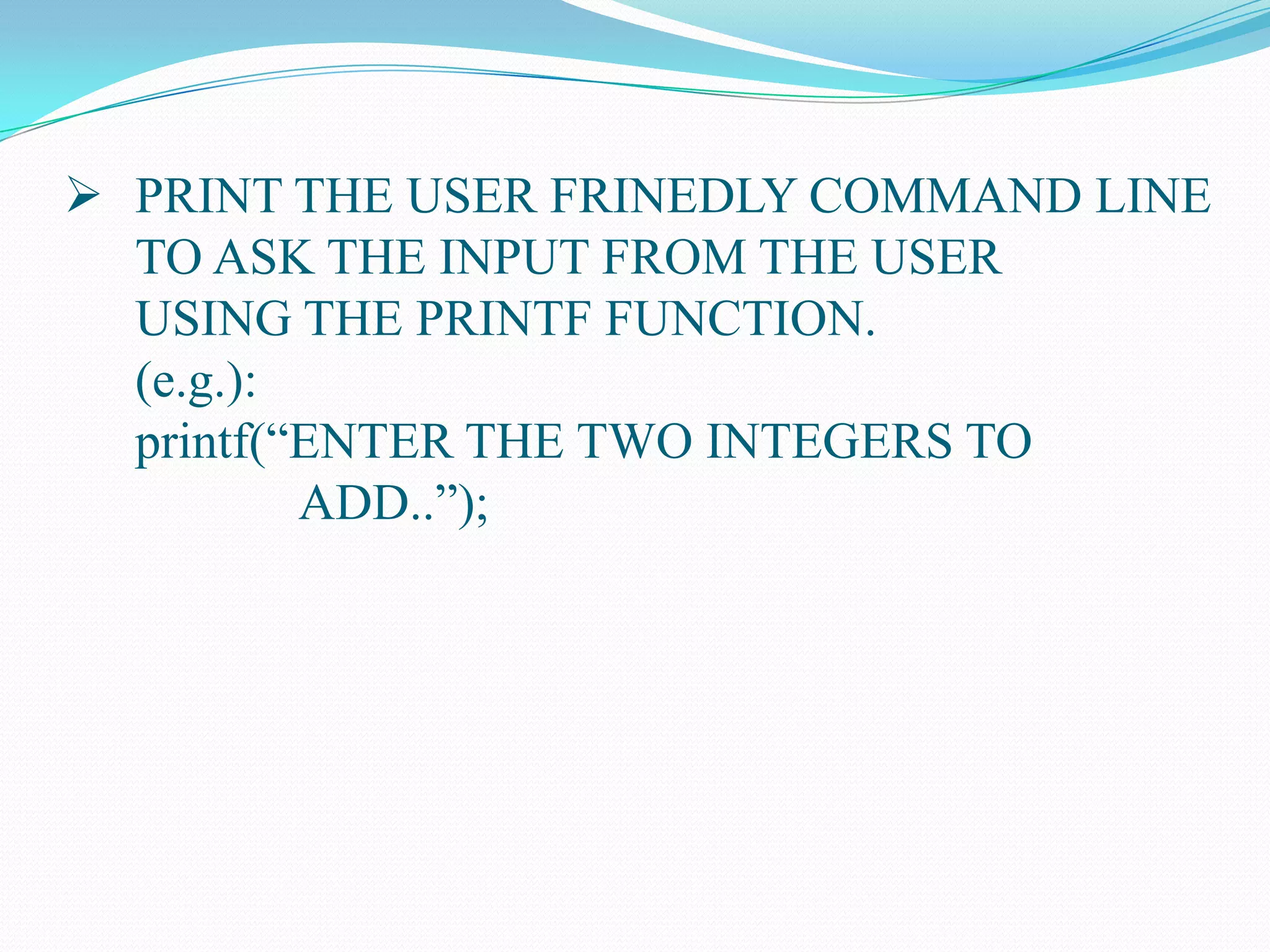Adding two integers in c