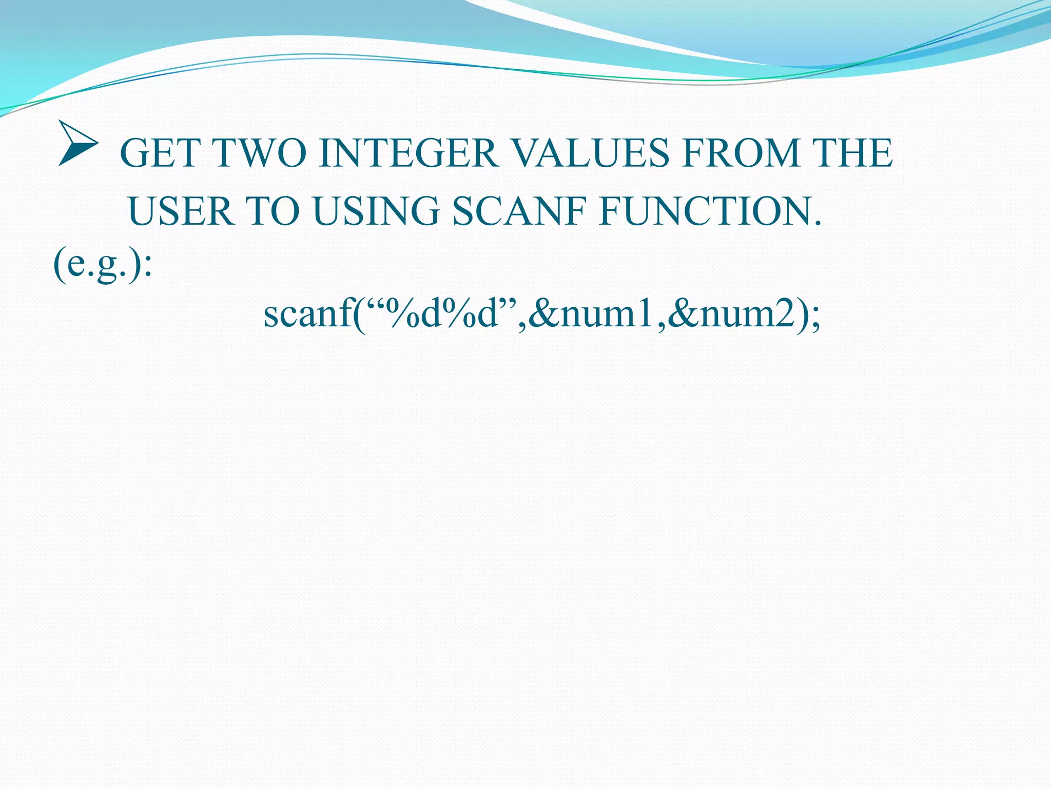 Adding two integers in c