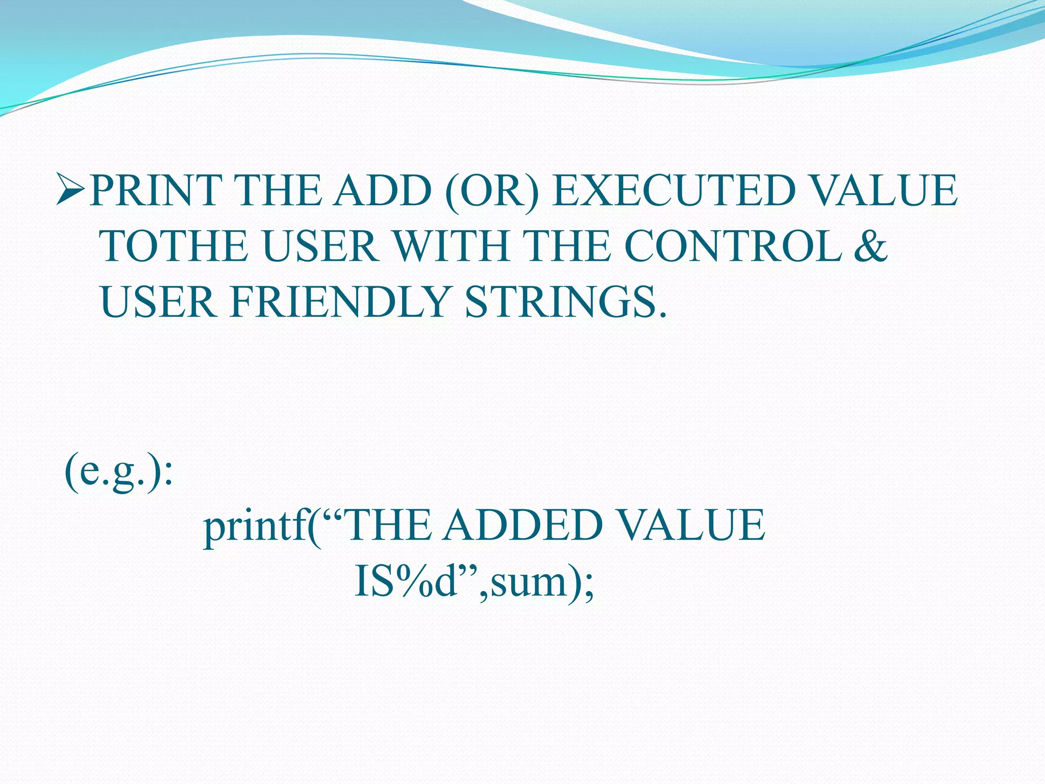 Adding two integers in c