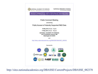 http://sites.nationalacademies.org/DBASSE/CurrentProjects/DBASSE_082378
 