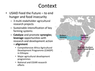 Sustainable intensification of crop-livestock systems to improve food security and farm income diversification in the Ethiopian highlands: Project Design Workshop—Project Outline and concepts