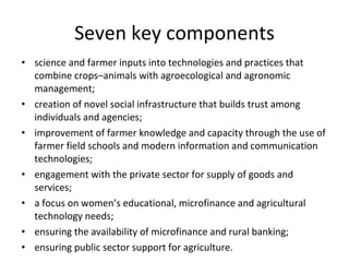 Research on sustainable intensification in the CGIAR research programs