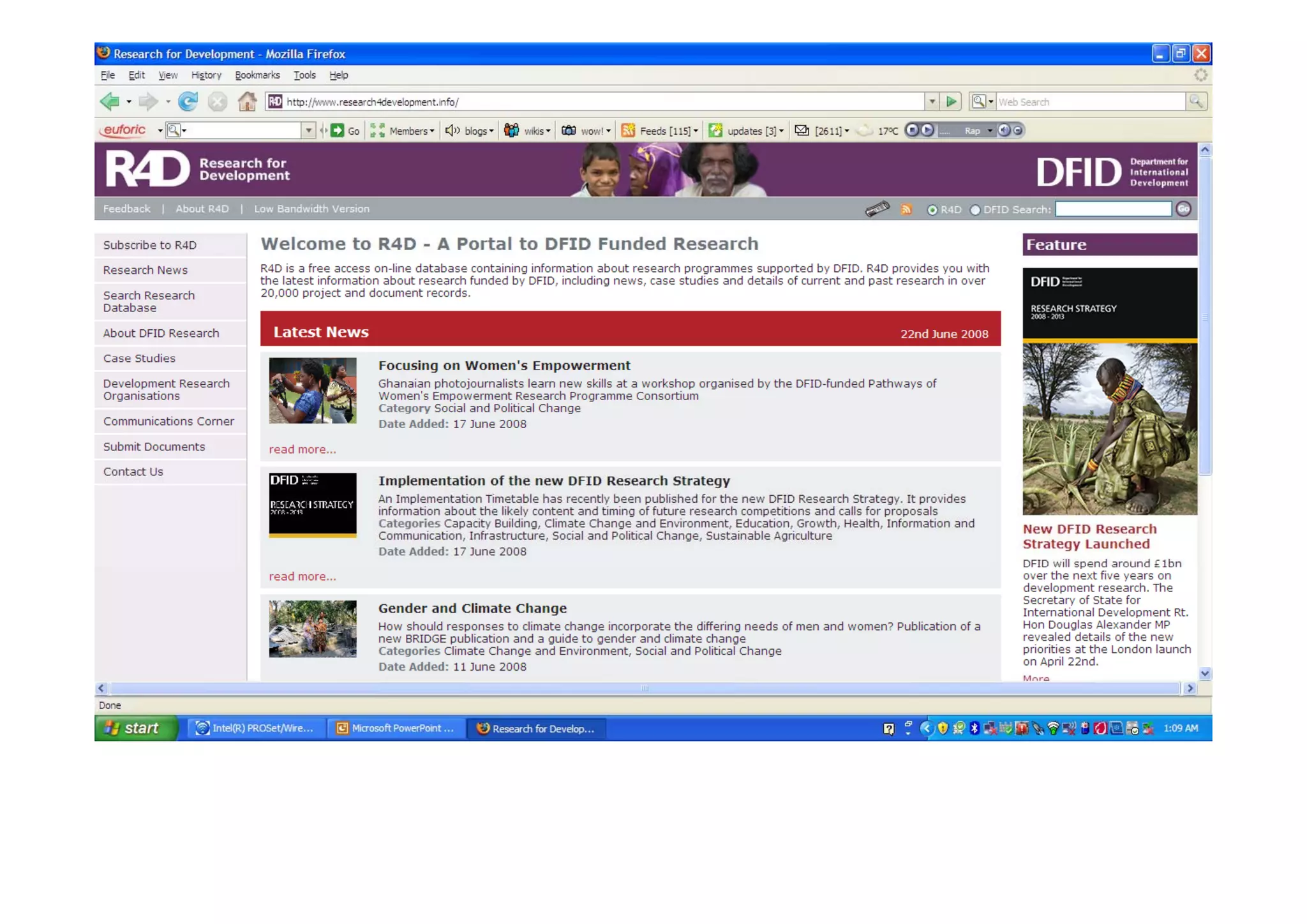 Research for Development explained: DFID's approach to research dissemination