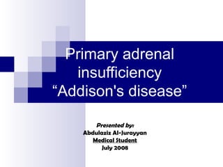 Addison's disease | PPT