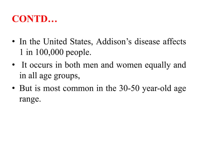 Addison's Disease ppt | PPTX