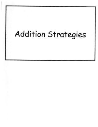 Addition.subtraction strategy posters