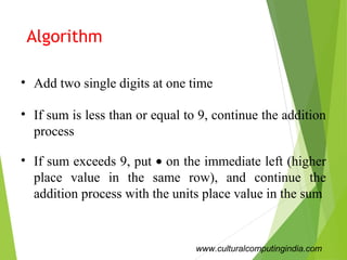 Vedic Mathematics- Addition | PPT | Free Download