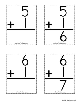 Addition flash-cards | PDF