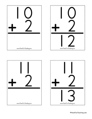 Addition flash-cards | PDF